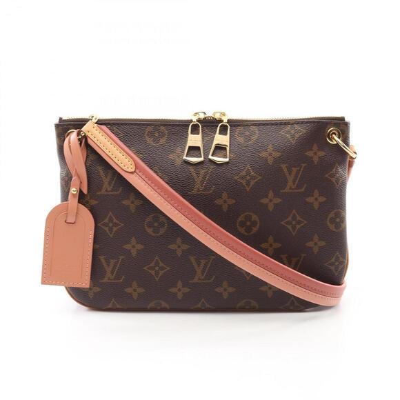 LOUIS VUITTON Brown Monogram Leather Shoulder Bag - Picture 1 of 9